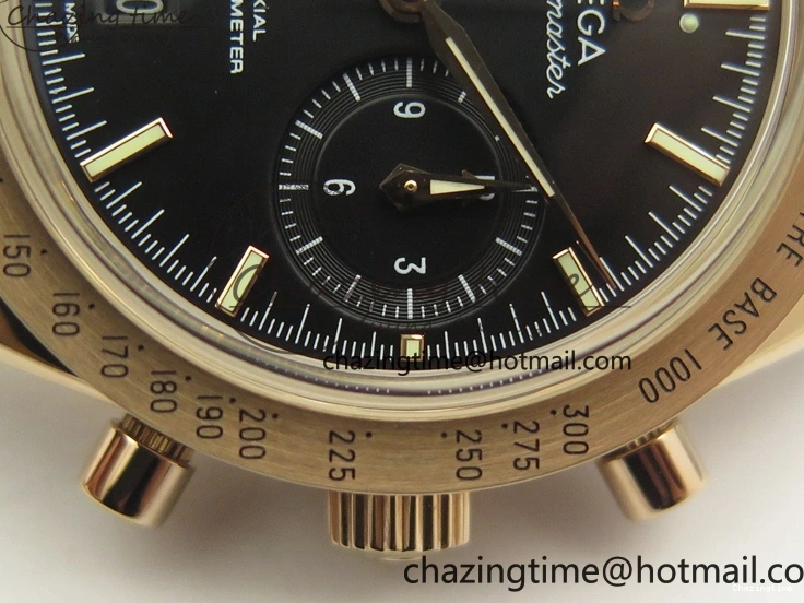 0102 Speedmaster ’57 Co-Axial RG OMF 1:1 Best Edition Black Dial On Leather Strap A9300 (Free Leather Strap) Resilient 8064